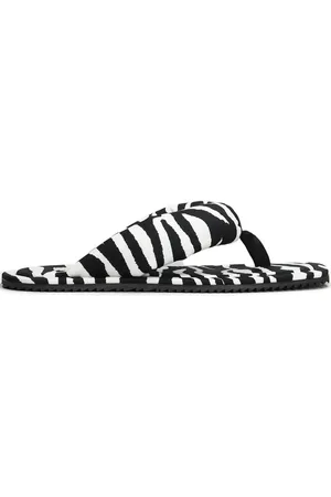 The Attico Chanclas con estampado de cebra