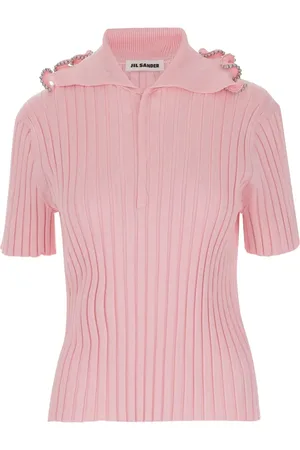 Jil Sander Ribbed polo top