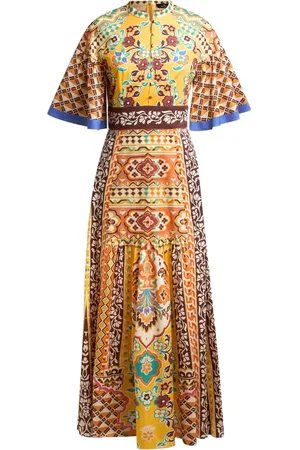 Etro Vestido de popelina estampado