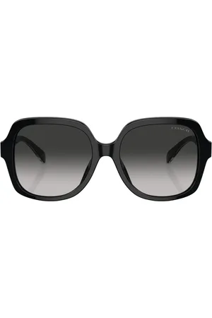 Coach Lentes de sol con armazón oversize y placa del logo