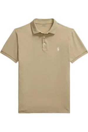 Ralph Lauren Playera tipo polo slim de malla