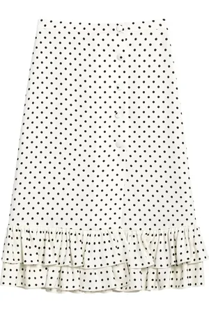 VALENTINO GARAVANI Falda midi con estampado de lunares