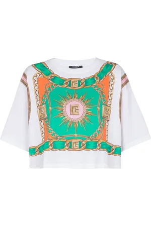 Balmain Playera corta con estampado Foulard