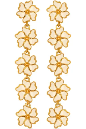 Oscar de la Renta Aretes con detalle floral