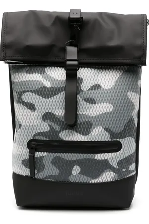Rains Mochila texturizada con estampado militar