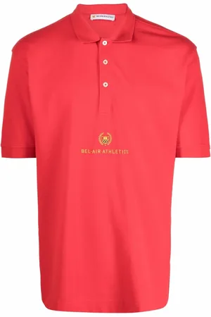 BEL-AIR ATHLETICS Playera tipo polo con logo bordado