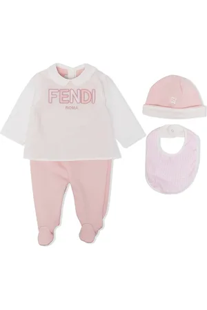 Fendi Set de mameluco con logo estampado