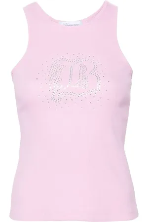 BLUMARINE Top tejido de canalé