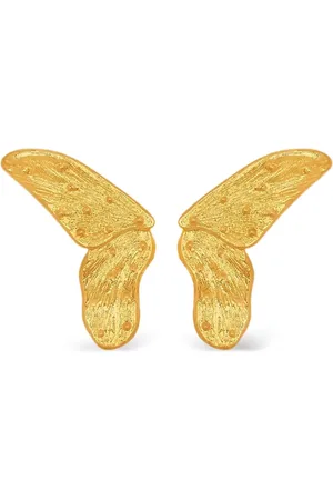 Oscar de la Renta Aretes con dije de mariposa