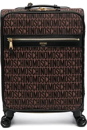 Moschino Maleta con ruedas y monograma