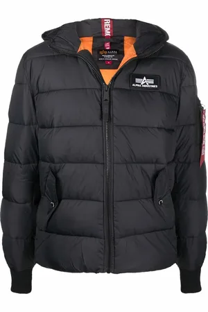 Alpha Industries Abrigo capitonado con capucha y cierre