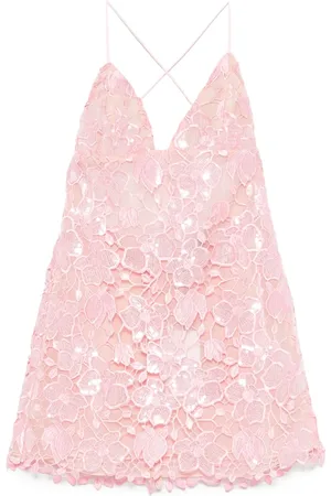 Retrofete Vestido corto con bordado floral