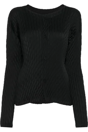 Issey Miyake Cárdigan con cuello redondo