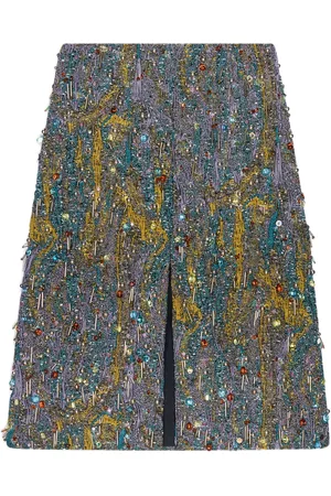 DRIES VAN NOTEN Falda corta en jacquard