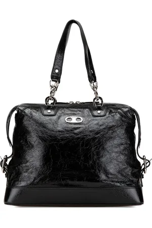 Céline 2007 Crinkled Patent Macadam tote bag
