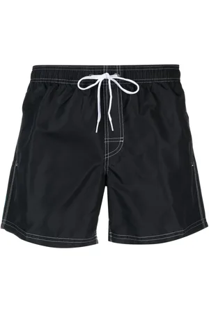 Sundek Shorts de playa con parche del logo y motivo de rayas