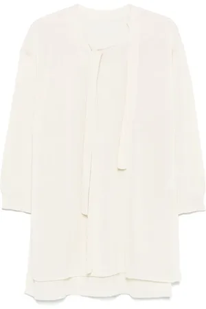 Issey Miyake Suéter drapeado con botones