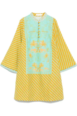 VERANDAH Vestido largo con rayas diagonales