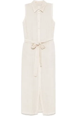 120% Lino Vestido midi de lino