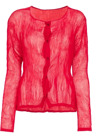 Issey Miyake Cárdigan con efecto plisado
