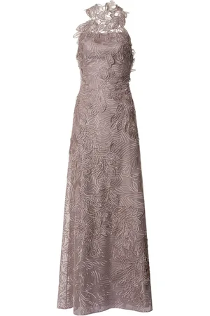 Alberta Ferretti Vestido largo con encaje de guipur