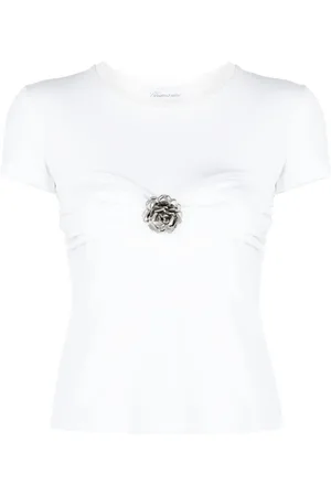 BLUMARINE Playera con aplique floral