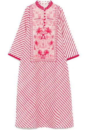 VERANDAH Vestido midi con rayas diagonales