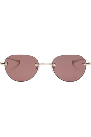 DITA EYEWEAR Lentes de sol con armazón redonda y micas oscuras