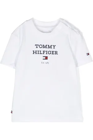 Tommy Hilfiger Playera con cuello redondo y logo estampado