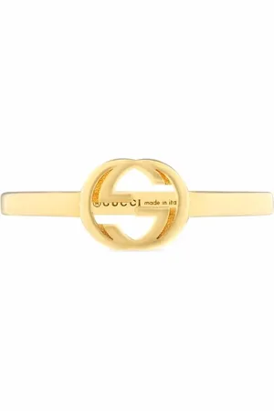 Gucci Anillo Interlocking G en oro amarillo de 18kt