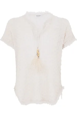 KANGRA CASHMERE Top de manga corta
