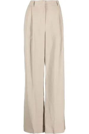Brunello Cucinelli Pantalones anchos con tiro alto