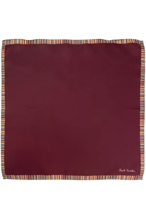 Paul Smith Pañuelo de bolsillo de seda con logo estampado