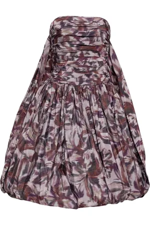 Amsale Vestido con dobladillo abombado