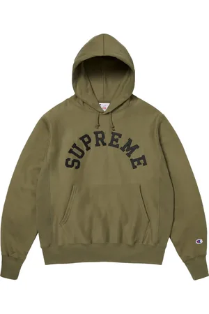 Supreme Hoodie SS 25 - Olive en colaboración con Champion®