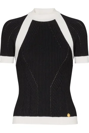 Balmain Top tejido de manga corta
