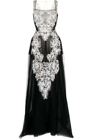 Saiid Kobeisy Vestido de fiesta de tul bordado