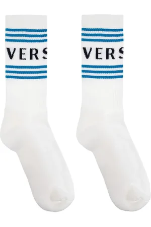 VERSACE Calcetines con logo en jacquard