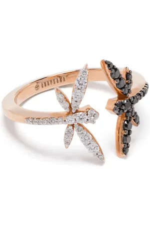 ANAPSARA 18K gold dragonfly-motif diamond ring