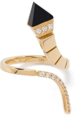ANAPSARA 18K rose gold Temptation diamond and onyx ring