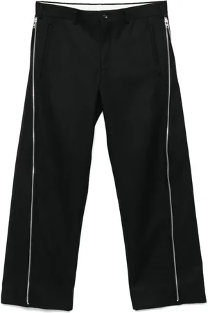Comme des Garçons Pantalones de lana con detalle de cremallera