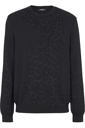 Balmain Suéter con estampado de leopardo