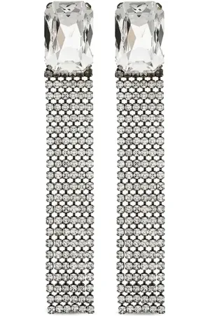 Saint Laurent Aretes con detalles de strass