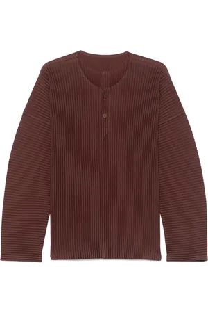 Issey Miyake Camiseta con efecto plisado