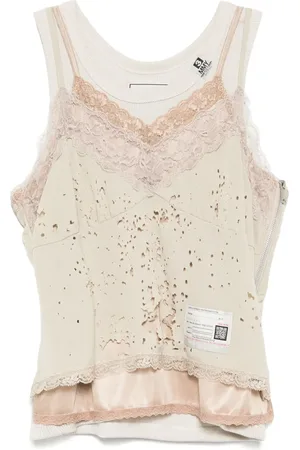 Maison Mihara Yasuhiro Camiseta de encaje