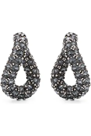 Isabel Marant Aretes retorcido con detalles de cristal