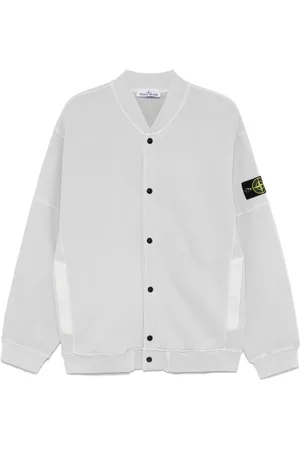 Stone Island Chaqueta de algodón con parche Compass