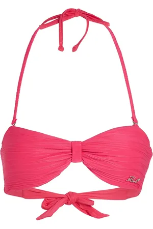 Karl Lagerfeld Top de bikini estilo bandeau