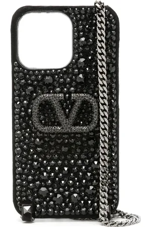 VALENTINO GARAVANI Funda con placa en V para iPhone