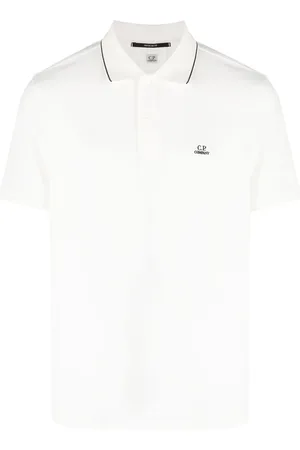 C.P. Company Playera tipo polo con parche del logo en el pecho